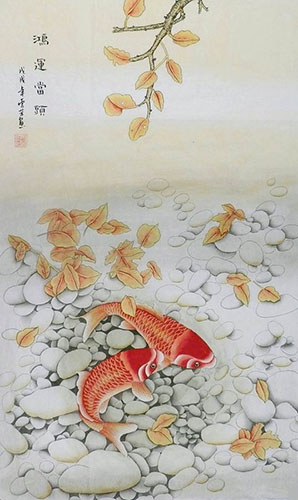 Koi Fish,55cm x 95cm(22〃 x 37〃),2547013-z