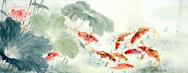 Koi Fish,70cm x 180cm(27〃 x 70〃),2614064-z