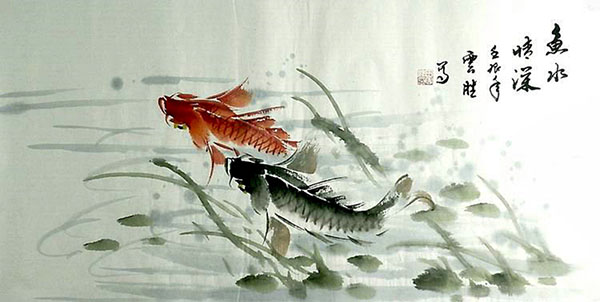 Koi Fish,50cm x 100cm(19〃 x 39〃),tys21113012-z