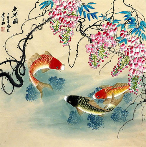 Koi Fish,68cm x 68cm(27〃 x 27〃),zjp21110004-z