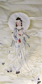 Chinese Kuan Yin Painting,66cm x 136cm,3082004-x