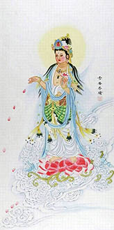 Chinese Kuan Yin Painting,66cm x 136cm,3547017-x