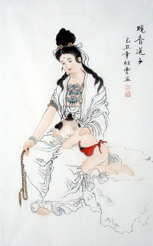 Kuan Yin,60cm x 97cm(23〃 x 38〃),3808005-z
