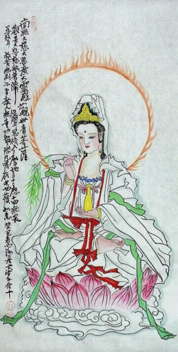 Kuan Yin,50cm x 100cm(19〃 x 39〃),xhjs31118022-z