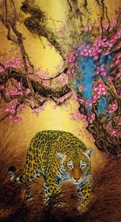 Chinese Leopard Painting,90cm x 170cm,4682009-x