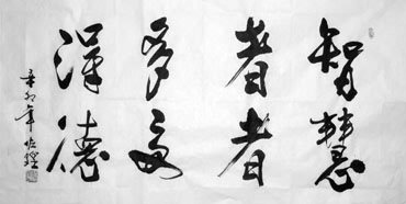 Chinese Life Wisdom Calligraphy,34cm x 138cm,51042007-x