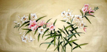Chinese Lily Painting,66cm x 136cm,2336009-x