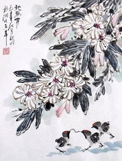 Chinese Lily Painting,34cm x 46cm,2403003-x