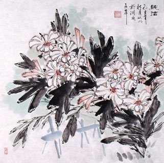 Chinese Lily Painting,50cm x 50cm,2403004-x