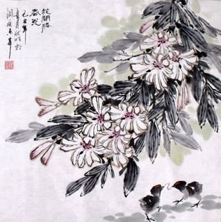 Chinese Lily Painting,50cm x 50cm,2403006-x
