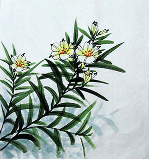 Chinese Lily Painting,50cm x 50cm,2575009-x
