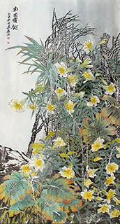 Chinese Lily Painting,70cm x 180cm,lcj21173001-x