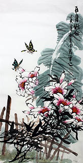 Chinese Lily Painting,50cm x 100cm,syx21172001-x
