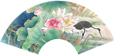 Chinese Lotus Painting,60cm x 21cm,2011033-x