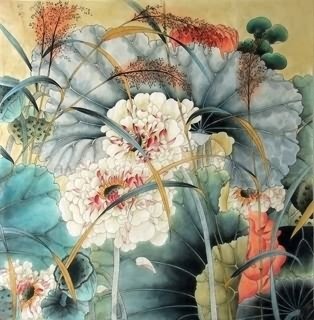 Chinese Lotus Painting,69cm x 69cm,2352016-x