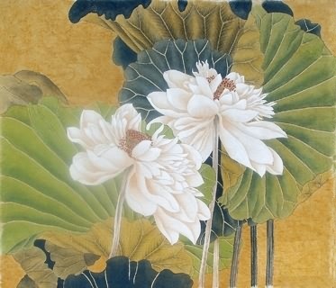 Chinese Lotus Painting,69cm x 69cm,2393007-x