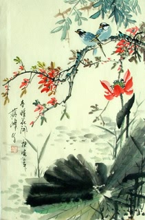 Chinese Lotus Painting,69cm x 46cm,2423002-x