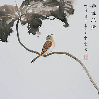 Chinese Lotus Painting,38cm x 38cm,cyd21123005-x