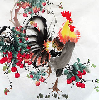 Chinese Lychee Painting,68cm x 68cm,2350022-x