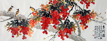 Chinese Lychee Painting,70cm x 180cm,2357028-x