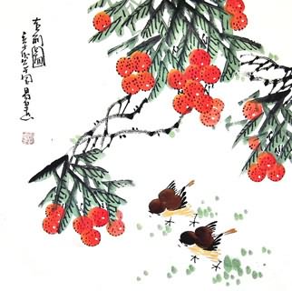 Chinese Lychee Painting,50cm x 50cm,2396028-x