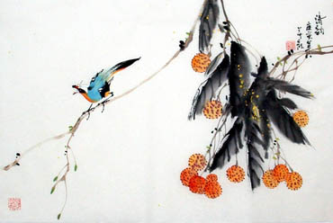 Chinese Lychee Painting,43cm x 65cm,2437009-x
