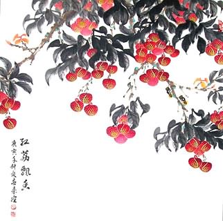 Chinese Lychee Painting,69cm x 69cm,2563003-x
