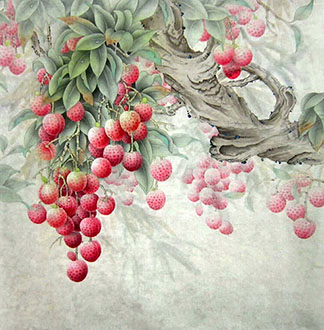 Chinese Lychee Painting,68cm x 68cm,2574037-x