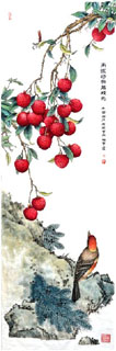 Chinese Lychee Painting,35cm x 100cm,2610019-x