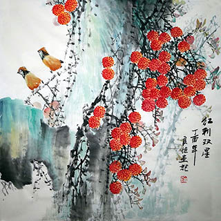 Chinese Lychee Painting,68cm x 68cm,dlh21229001-x