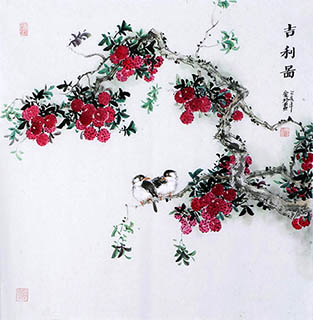 Chinese Lychee Painting,68cm x 68cm,gal21178013-x