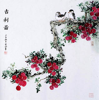 Chinese Lychee Painting,68cm x 68cm,gal21178014-x