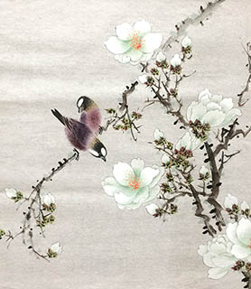 Chinese Magnolia Painting,40cm x 50cm,2011015-x