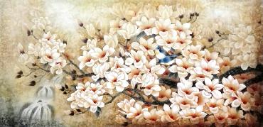 Chinese Magnolia Painting,66cm x 136cm,2319082-x
