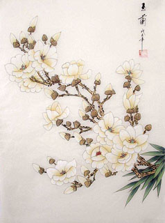 Chinese Magnolia Painting,55cm x 40cm,2336033-x