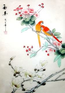 Chinese Magnolia Painting,55cm x 40cm,2336034-x