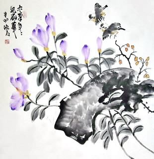 Chinese Magnolia Painting,69cm x 69cm,2407002-x
