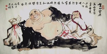 Chinese Maitreya Painting,50cm x 100cm,3531019-x