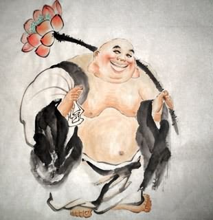 Chinese Maitreya Painting,69cm x 69cm,3531041-x