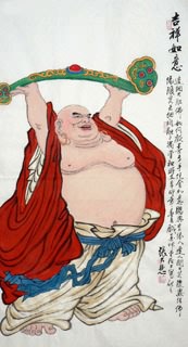 Chinese Maitreya Painting,50cm x 100cm,3721005-x