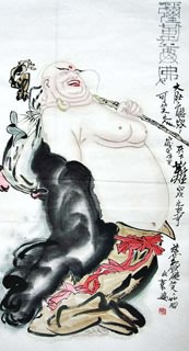 Chinese Maitreya Painting,50cm x 100cm,3752002-x