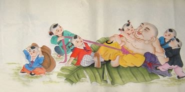 Chinese Maitreya Painting,50cm x 100cm,3804014-x