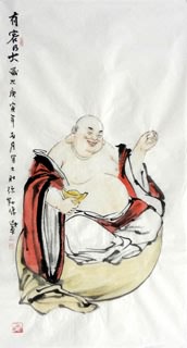Chinese Maitreya Painting,50cm x 100cm,3970022-x
