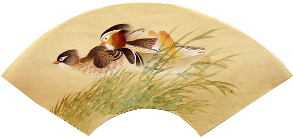 Mandarin Duck,32cm x 12cm(13〃 x 5〃),2421006-z