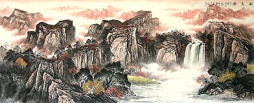 Chinese Mountain and Water Painting,96cm x 238cm,1001003-x