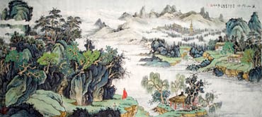 Chinese Mountain and Water Painting,80cm x 180cm,1006018-x