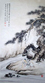 Chinese Mountain and Water Painting,50cm x 100cm,1006025-x