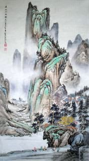 Chinese Mountain and Water Painting,50cm x 100cm,1006030-x