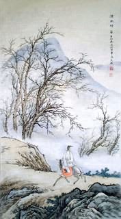 Chinese Mountain and Water Painting,50cm x 100cm,1006034-x
