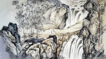 Chinese Mountain and Water Painting,50cm x 100cm,1006044-x